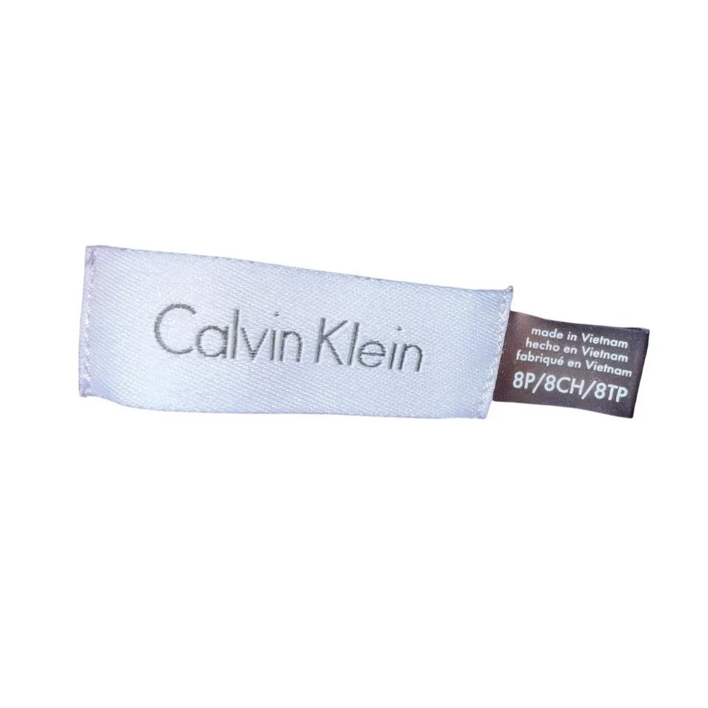 Calvin Klein Skirt 8P Black Knee Pencil Lined Stretch capsule office siren slit